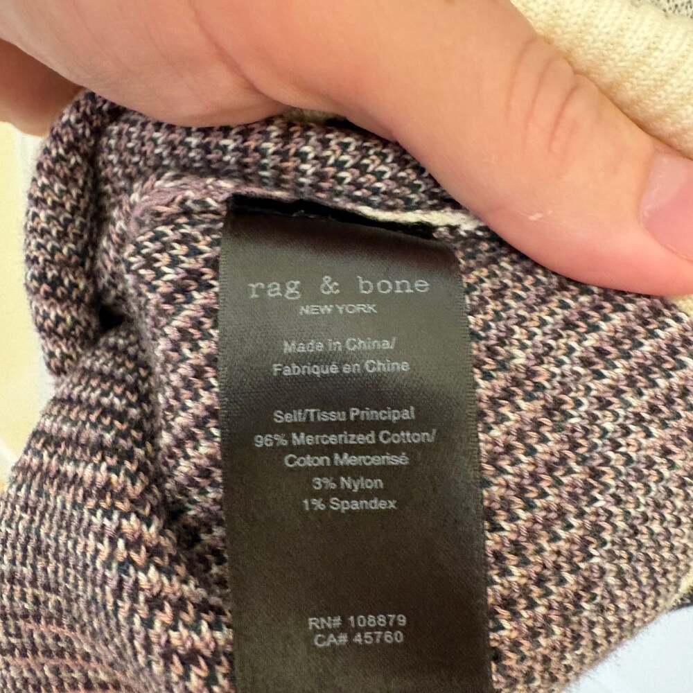 Rag & Bone Nellis Printed Pullover Sweater Mauve … - image 3